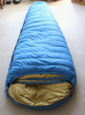 RAB sleeping bag, duck down, 4 season, used, good condition, brand new zip added