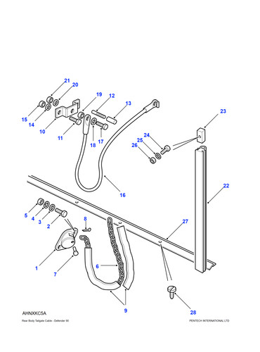 Land rover genuine screw - land, pan