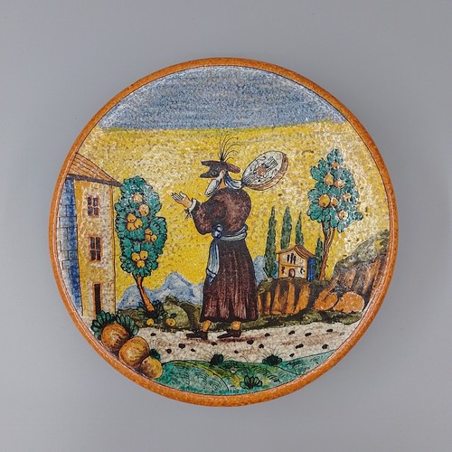 Majolica wall charger plate - charger,