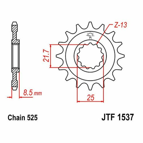 15t 525 narrow spline - 525,
