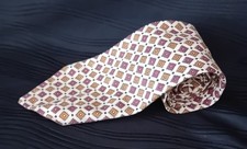 Vintage Tie. 1940s-1950s.  Cotton Geometric  Pattern. Retro  Revival
