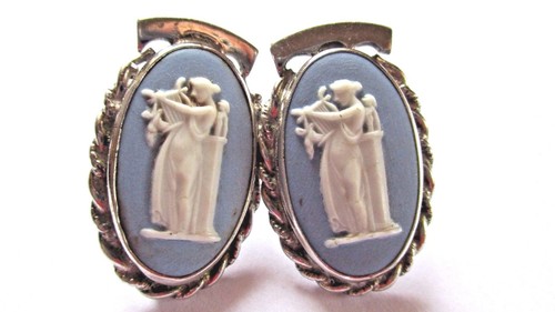 Vtg oval cameo wedgwood - vtg, 1"