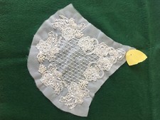 WHITE BRIDAL APPLIQUE BEADED NECKLINE APPLIQUE  