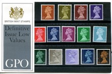 1968 GREAT BRITAIN QE2 MACHIN LOW VALUES DEFINITIVES PRESENTATION PACK VGC