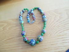 VINTAGE  VENETIAN  MILLEFIORI GLASS NECKLACE