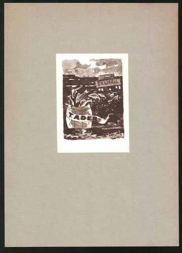 Bookplate vein fish jump - t.,