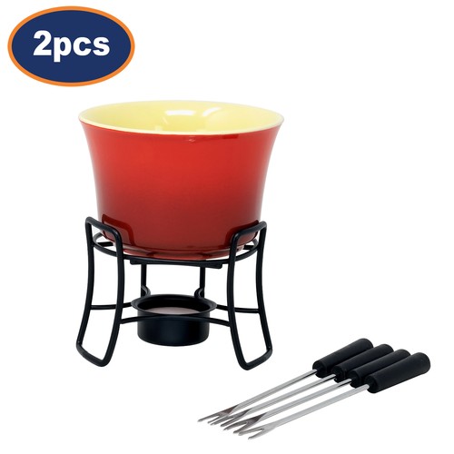 Chocolate fondue set with - chocolate,