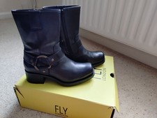 FLY LONDON REVA010FLY Black Leather Boots UK 6