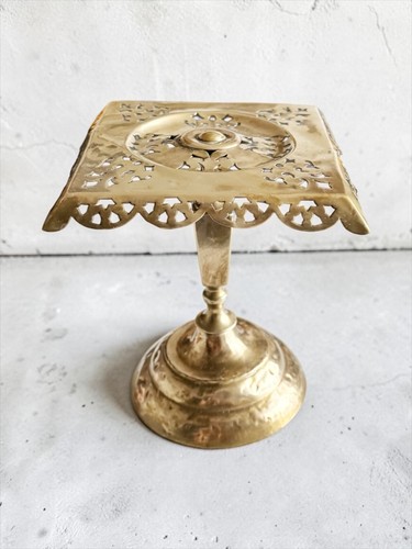 Victorian brass kettle stand - brass,