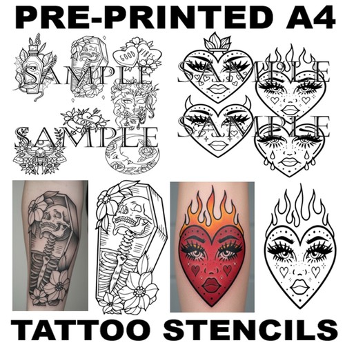 Halloween horror tattoo - halloween,