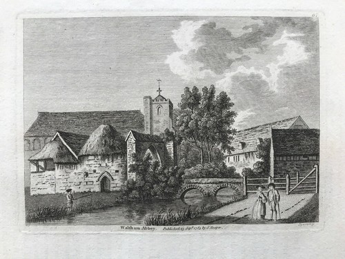 1783 antique print waltham - antique,