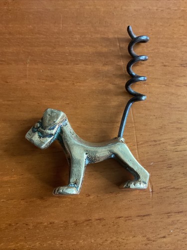 Art deco dog corkscrew brass - dog,