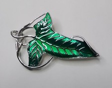  Elven Leaf Green Brooch Enamel Elf Pin LOTR Cosplay