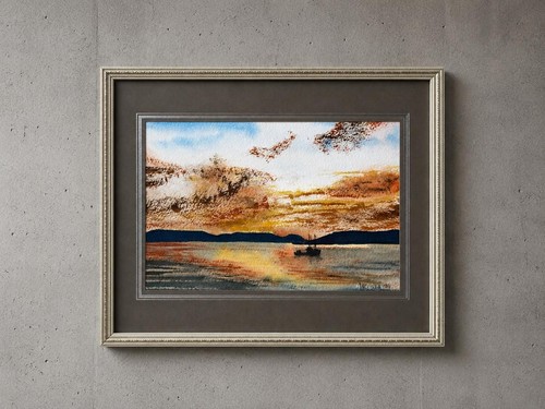 Vintage original watercolour - vintage,