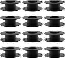 12Pcs 55Mm Plastic Spool Black