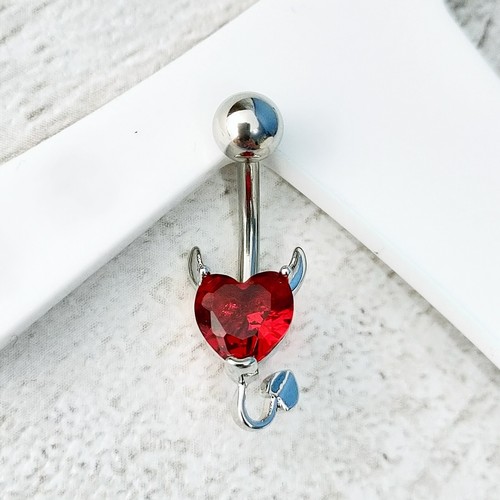 Stainless steel red heart - steel,