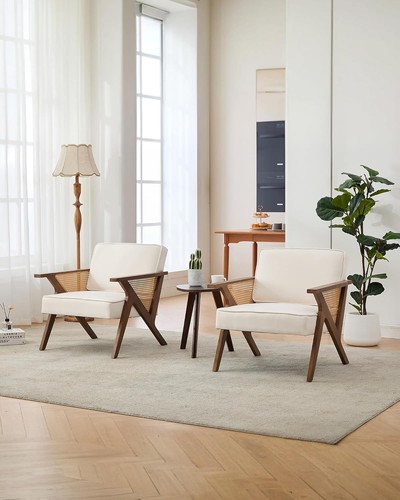 Rattan accent chair with - rattan,