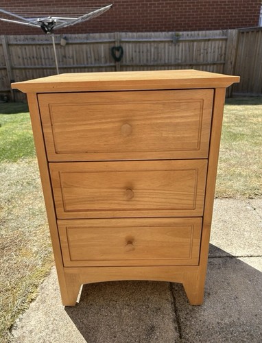 Solid beech wooden bedside - beech,
