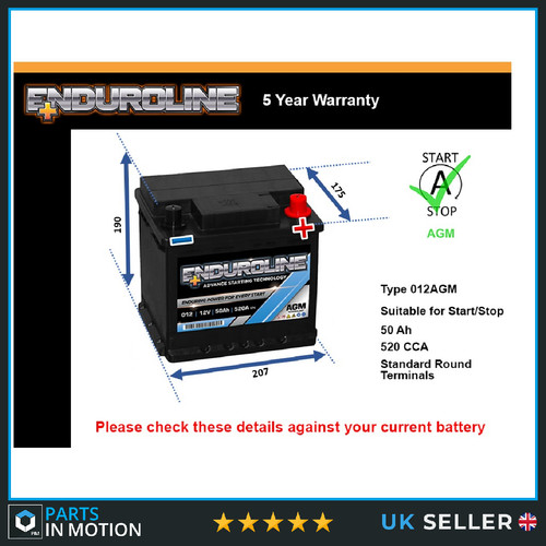 Agm battery fits nissan - battery,