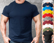 Mens Gym Fit T Shirt Fitted Style Muscle Fit Training Top Bodybuilding Fashion