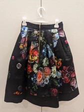 TED BAKER Shadow Floral dark print fit&flare knee length skirt-special occasions