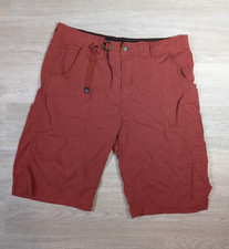 prAna Stretch Zion Shorts Mens XXL Red Belted Nylon Hiking Bouldering Cargo