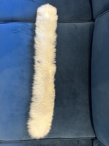 White mink tippet scarf - mink,