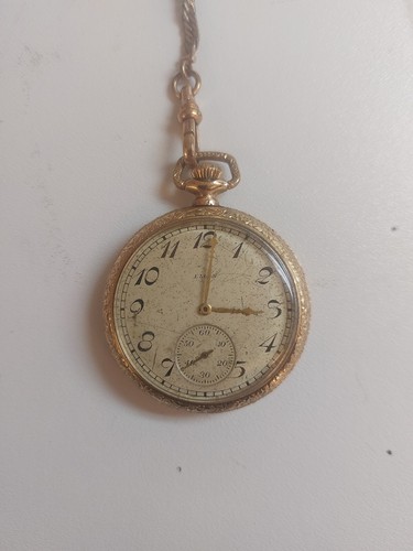 Elgin usa gold plated open - elgin,