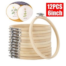 12Pcs 6" Bamboo Embroidery