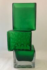 GLASS VASES IN STYLE OF WHITEFRIARS DRUNKEN BRICKLAYER 13"  (Please read fully)