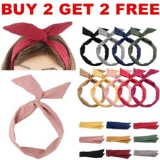 Wire Headbands Wired Head Scarf Suede Rockabilly Hair Bands Wrap Vintage 50s 60s