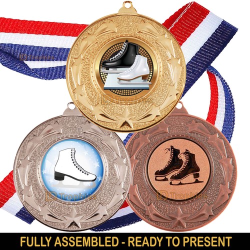 Ice skating medals - skating, ribbons