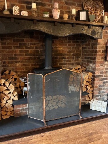 Large fire guard brass - guard,,