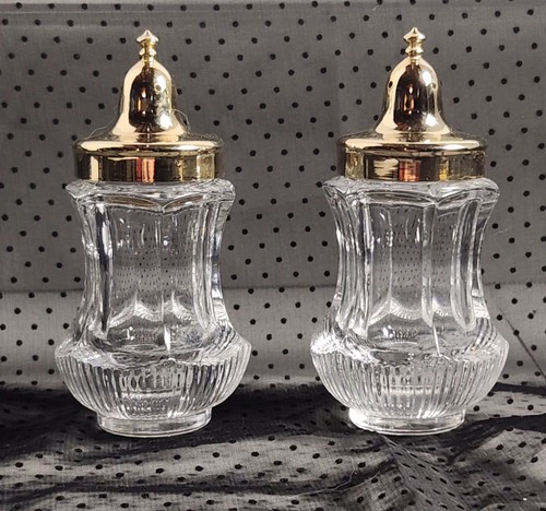 Vtg fostoria crystal salt and - crystal,