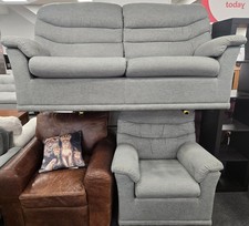 G Plan Blue grey 2+1 Suite Sofa & Armchair -  CS CA7