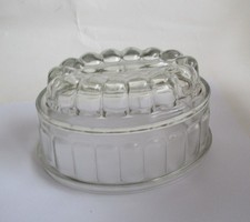 Vintage Large Glass Jelly Mould  One and a half pint