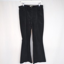 L’Agence Ladies Velvet Black Trousers Flare Fitted US 31 UK 12