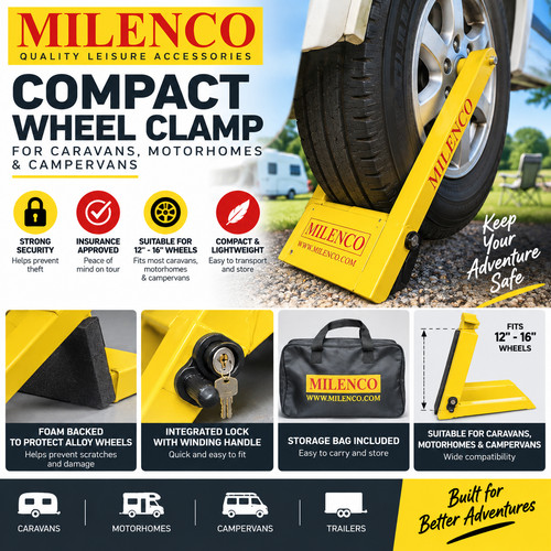 Milenco compact wheel clamp - wheel,