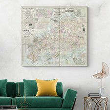 1886 Map of Kings and Queens