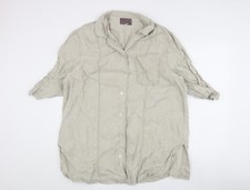 Sempre Piu Beige Linen Button-Up Women's Size 18