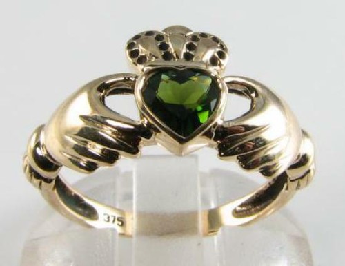 9cr gold green tourmaline - 9k,