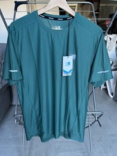 New Mens Karrimor Run Teal Green Short Sleeve Running Top T Shirt Size Medium 