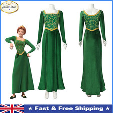UK Princess Fiona Costume Shrek Cosplay Dress Halloween Fancy Dress Outfit Kids