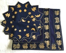 4 x vintage Christmas navy/