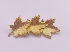 Vintage Gold Tone Metal Triple