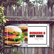 PVC Banner Print Sign burgers and hot dogs Business Advertise Waterproof