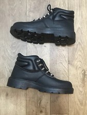 Arco Mens Black PU Lace Up Steel Toe Cap Ankle Work Safety Boots UK 7 New