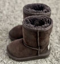 Ugg Classic Toddler Kids 5251T Chocolate Brown Suede Boots Size UK 5