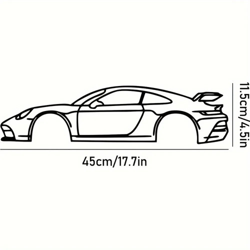 Metal sports car wall decor - metal,