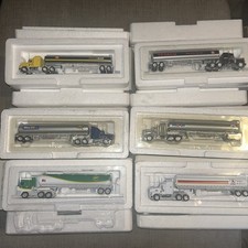 Matchbox 1/100 Texaco BP SHELL MOBIL Tanker Peterbilt Tractor Trailer Job Lot